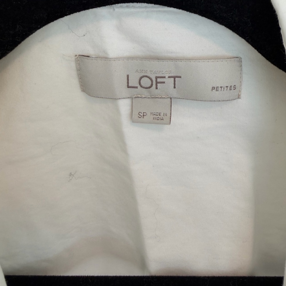 Loft White Petite Button-Down Blouse - image 3
